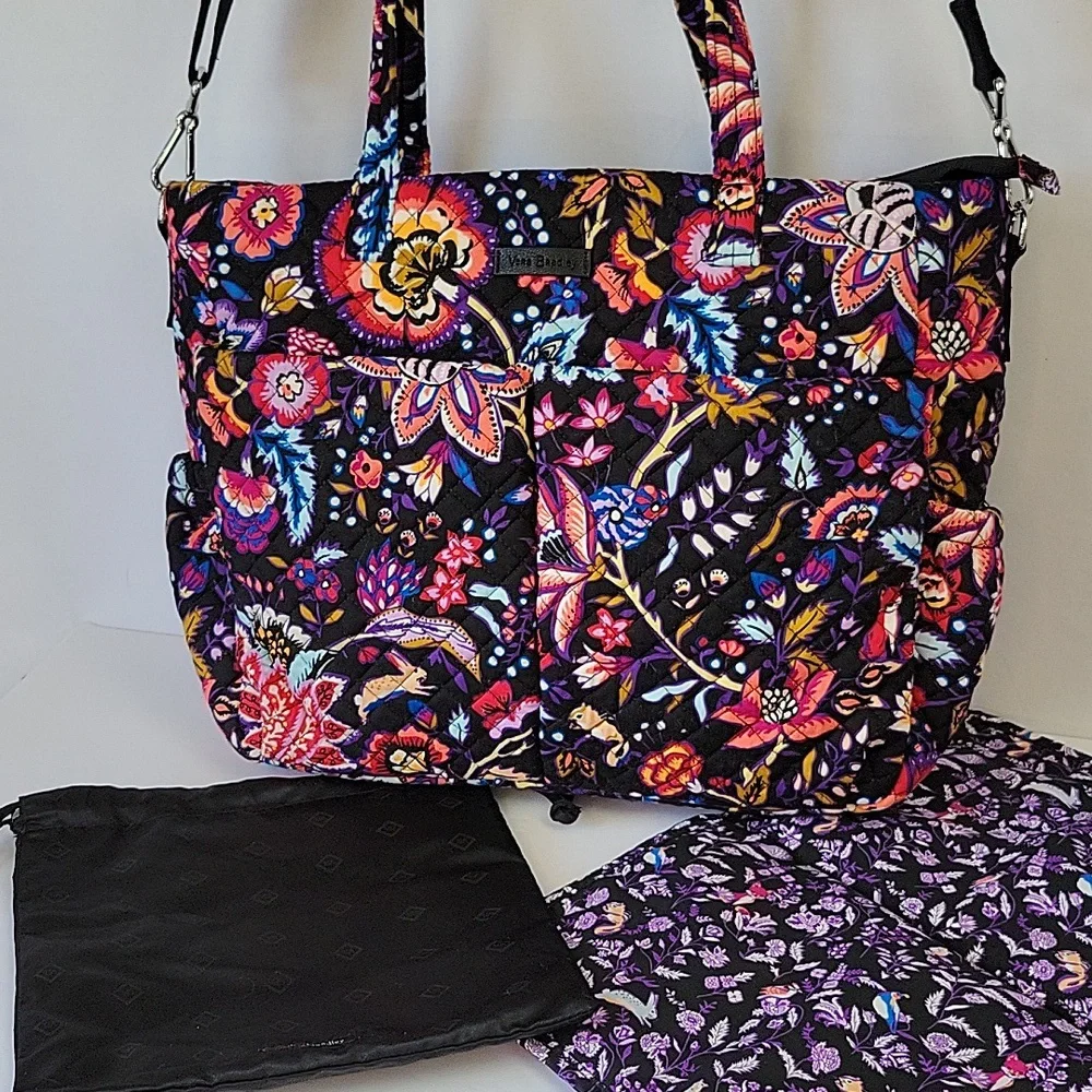 Vera Bradley Iconic Ultimate Convertible Baby Bag in Foxwood Print